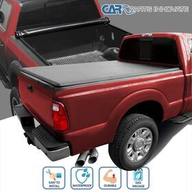 Carpartsinnovate 841808198656 Fits 99-16 Ford F250 Superduty 6.75ft Bed Roll Up Soft Black Vinyl Tonneau Cover