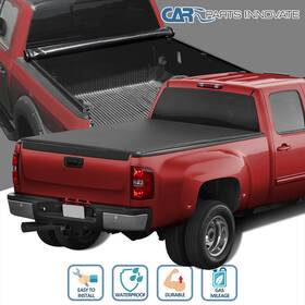 Carpartsinnovate 841808198878 Fits 2014-2018 Silverado Sierra 1500 2500hd 6.5ft Bed Roll Up Soft Tonneau Cover