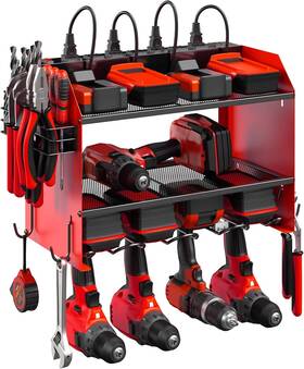 2447 Cccei Modular Power Tool Organizer Wall Mount With Charging 12.6in A Red
