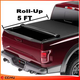 Ze1159144416164601g Cciyu Tonneau Cover Truck Bed 5ft For 2016-2022 Toyota Tacoma Roll Up Soft