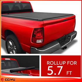 Ze152307ge Cciyu Tonneau Cover Soft Roll-up 5.7ft For 2009-2023 Dodge Ram 1500 19-23 Classic