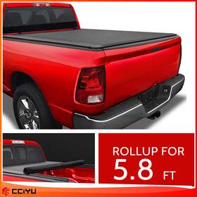 Ze152316ge Cciyu Tonneau Cover Soft Roll-up 5.8ft For Chevy Silverado 1500/gmc Sierra 1500 07-18