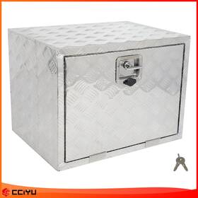 Ze183175ge Cciyu Aluminum 24 Inch X 18 X18 Storage Tool Box With 2x Chain For Truck Garage Home Office