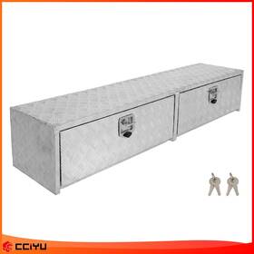 Ze183186ge Cciyu Aluminum Storage Tool Box 72 Inch X13 X16 4x Chain 2x Lock For Truck / Garage Rv