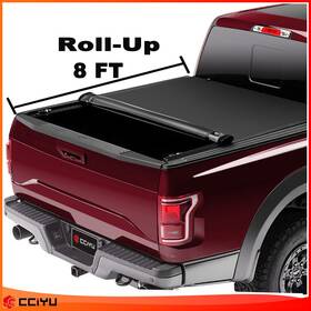 Ze949851616663001g Cciyu Tonneau Cover Truck Bed 8ft For 2002-2019 Dodge Ram 1500 Soft Roll-up Black