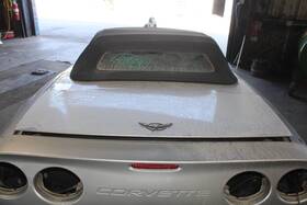 170-1803 Chevrolet 98-04 Corvette Dmg Tarnished Silver Convertible Rear Decklid Trunk Lid Oem Wty