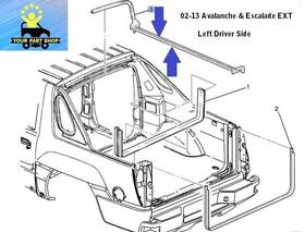 88944019 Chevrolet 02 To 13 Avalanche Escalade Ext Left Rear Weatherstrip Rubber Seal