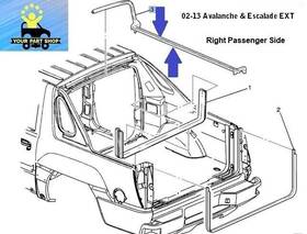 88944020 Chevrolet 02 To 13 Avalanche Escalade Ext Right Rear Weatherstrip Rubber Seal Inch L