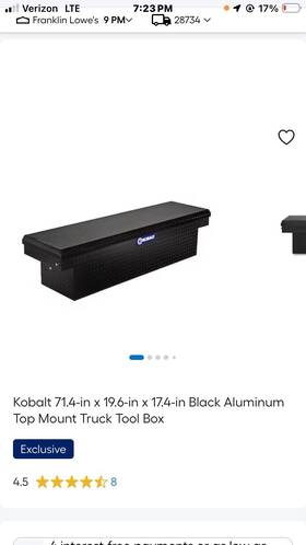 101100-53-01 Chevrolet Oem Accessories Truck Tool Box-single Lid Crossover Box - Matte Black With Pull Handles