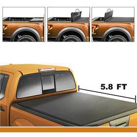 12559401 Choiceshare 5.8ft Soft 4-fold Tonneau Cover Truck Bed For 04-21 Chevy Silverado Gmc Sierra
