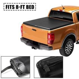 12559408 Choiceshare 8ft Soft Roll-up Tonneau Cover Waterproof Truck Bed For 2002-2019 Dodge Ram 1500