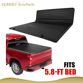 Cl152ts14308 Classic-autoparts 5.8ft Soft 3-fold Tonneau Cover For Chevy Silverado Gmc Sierra 1500 2019-2024