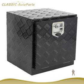 Cl18300ts170 Classic-autoparts Black For Truck Trailer Garage Bed Storage Tool Box Case 2x Chain 18 Inch X17 X18