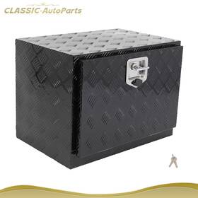 Cl18300ts172 Classic-autoparts Black For Truck Garage Bed Storage Tool Box Case Cover 2x Chains 24 Inch X17 X18