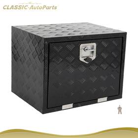 Cl18300ts176 Classic-autoparts Black For Truck Trailer Bed Storage Tool Box Case Shell 2x Chains 24 Inch X18