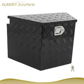 Cl18300ts182 Classic-autoparts Black For Truck Tractors Trailer Bed Storage Tool Box Case 1x Chains 29 Inch X17 X18