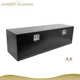 Cl18300ts202 Classic-autoparts Black Iron For Truck Bed Storage Tool Box Case Shell Cover 2x Chains 60 Inch X18