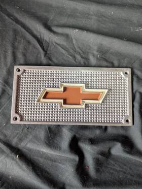 Cx1443 Classic Industries 1920-1965 Chevrolet Truck Car Step Plate Aluminum Orange Chevy Emblem Logo