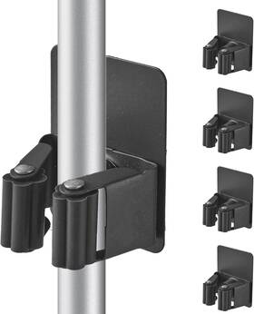 Cssbh-3 Cokshy 4 Pcs Stainless Steel Broom Holder Square - Set Of Dark Gray