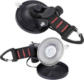 Hs001 Conbola Suction Cups Hooks Heavy Duty Camper Black-2 Pieces Classic Red Line