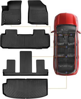 Cte-234 Cotaza For 2018-2023 Chevy Traverse Floor Mats And Black