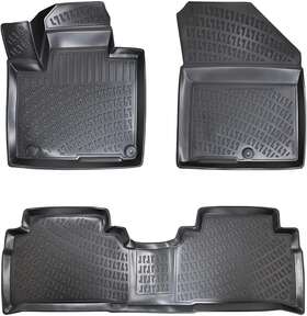 Croc Liner 706212555177 Floor Mats Front And Rear All Weather 2022-2024 Non-hybrid Black