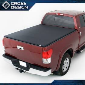Ht-02eti2004abk Crossdesign Fit For 2014-2021 Toyota Tundra 5.5ft Short Bed Tri-fold Soft Lock Tonneau Cover