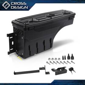 Ht-02isb3725lbk Crossdesign Truck Bed Storage Tool Box Fit For 19-21 Dodge Ram 1500 Swing Case Lh Left Side