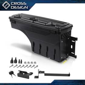 Ht-02isb3725rbk Crossdesign Truck Bed Storage Tool Box Fit For 19-21 Dodge Ram 1500 Swing Case Rh Right Side