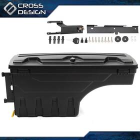 Ht-02isc1210rbk Crossdesign Right Side Truck Bed Storage Box Fit For Ford F-250 F-350 Super Duty 2017-2020