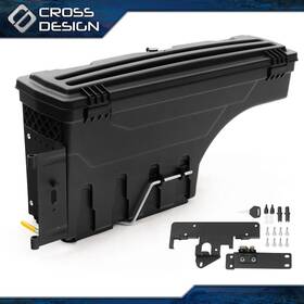 Ht-02isc2002rbk Crossdesign Truck Bed Storage Box Toolbox Passenger Right Side Fit For Toyota Tacoma 05-20
