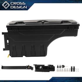 Ht-02isc2003lbk Crossdesign Rear Left Driver Side Truck Bed Storage Box Toolbox Fits For 07-20 Toyota Tundra