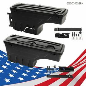 Ht-02isc2003zbk Crossdesign Pair Truck Bed Storage Box 6ft6 Inch Black Fit For Toyota Tundra 2007-2020