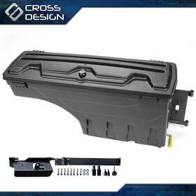 Ht-02isc3706rbk Crossdesign Passenger Side Truck Bed Storage Box Fit For 2002-18 Dodge Ram 1500 2500 3500