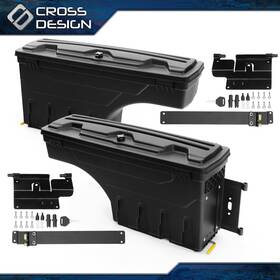 Ht-02isc4505tbk Crossdesign Truck Bed Storage Box Toolbox Lh&rh Fit For 2015-2020 Chevy Colorado Gmc Canyon