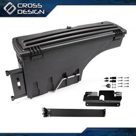 Ht-02isc4515rbk Crossdesign Truck Bed Storage Box Toolbox Fit For Chevy Silverado Gmc Sierra 2007-2018 Right