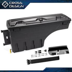 Ht-02isc4515tbk Crossdesign Fit For 2007-19 Chevy Silverado Gmc Sierra 1500 Pair Truck Bed Storage Tool Box
