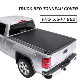 12391505 Csdex 5.5ft Tonneau Cover Vinyl Roll Up Truck Bed For 2004-2008 Ford F-150 5.4l Black