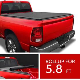 12391507 Csdex Bed Roll Up 5.8ft Tonneau Cover Black For 2007-2013 Chevy Silverado And Gmc Sierra