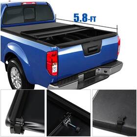 12391517 Csdex 5.8ft 4-fold Vinyl Tonneau Cover Truck Bed For 04-21 Chevy Silverado Gmc Sierra