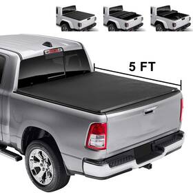12391521 Csdex 5ft Tonneau Cover Soft Truck Bed Tri-fold For 2019-2022 Ford Ranger Pickup 2.3l