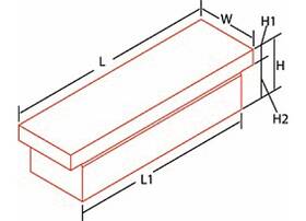 Dz9170tb Dee Zee Single Crossover Tool Box Blue Label Fullsize Texture Black
