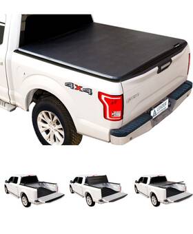 Ta16644at623ps Dna Motoring Tri-fold 5.5ft Tonneau Truck Bed With Trucks Ford F-150 2015-2018