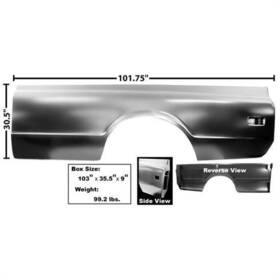 1160f Dynacorn Bedside Lh Fender 68-72 Fits Chevy Fleetside 8 Ft