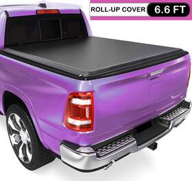 M44200b8 Earthauto 6.5/6.6ft Roll Up Tonneau Cover For 2014-2018 Silverado Sierra 1500 2500 3500 Hd