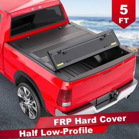 101-m042163-e Everestco 5ft Short Truck Bed Tonneau Cover For 2019-2024 Ford Ranger Frp Half Low-profile
