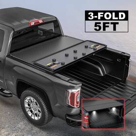101m042407-e Everestco Tri-fold Hard Truck Tonneau Cover For 2024-25 Toyota Tacoma Extra 5ft Short Bed