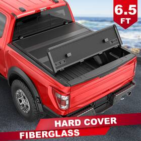 101m04244502-e Everestco Hard Truck Tonneau Cover For 2007-2024 Toyota Tundra 6.5ft Bed On Top Quad Fold