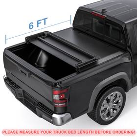 101m32503ye Everestco 6ft Bed Truck Tonneau Cover For Nissan Frontier 2005-2026 Soft Tri-fold On Top