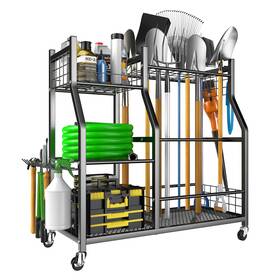Gtr421 Everhanger Garden Tool Organizer Stand Garage Storage Large Silver